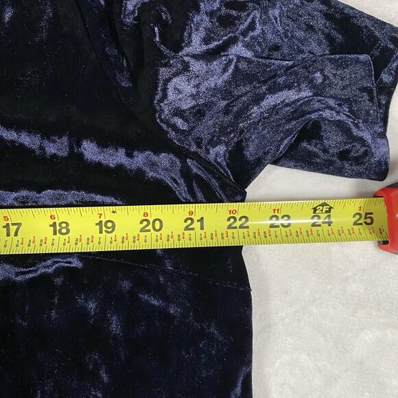 Westport 1962 Women's Plus 1X Navy Crushed Velvet Dress WhimsiGoth FairyGrunge - Picture 5 of 8